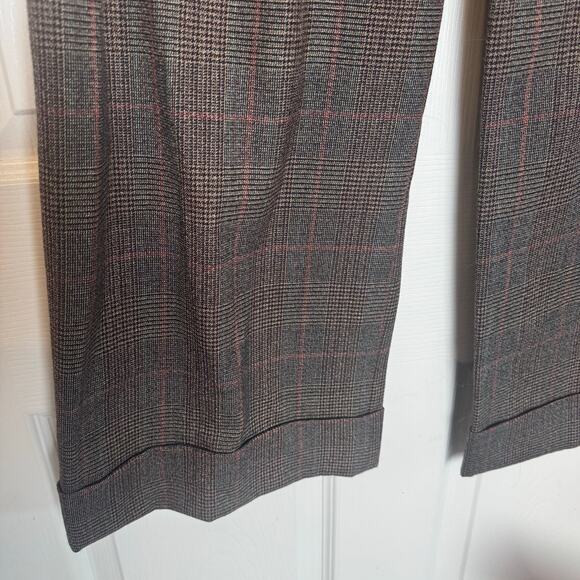 Express Brown Tweed Pants Size M 78 Y2L Mad Men Vibes Secondhand Hot - Picture 12 of 13